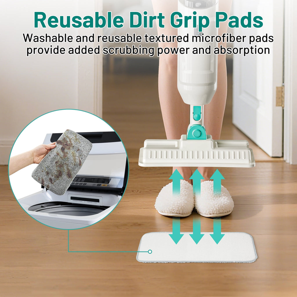 PrettyCare Steam Mop, 10 in 1 Floor Cleaning, Detachable Steam Mop for Tile and Hardwood, Handheld Domestic Steam Cleaner