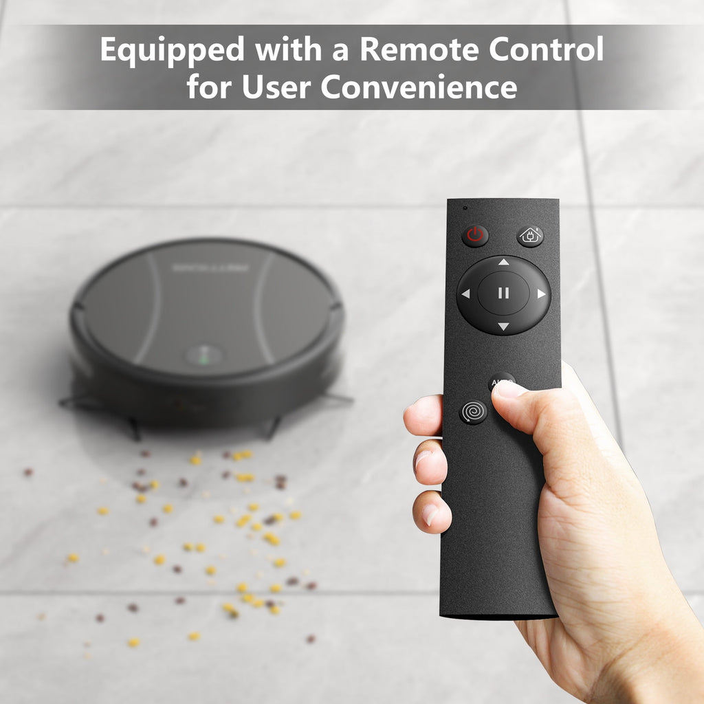 Prettycare C2 2 in 1 Robot Vacuum and Mop Combo Cleaner, Black