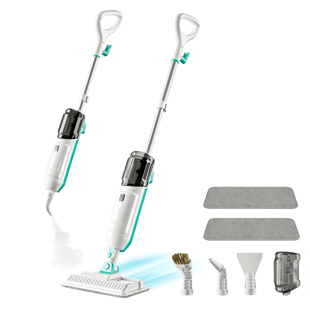 PrettyCare Steam Mop, 10 in 1 Floor Cleaning, Detachable Steam Mop for Tile and Hardwood, Handheld Domestic Steam Cleaner