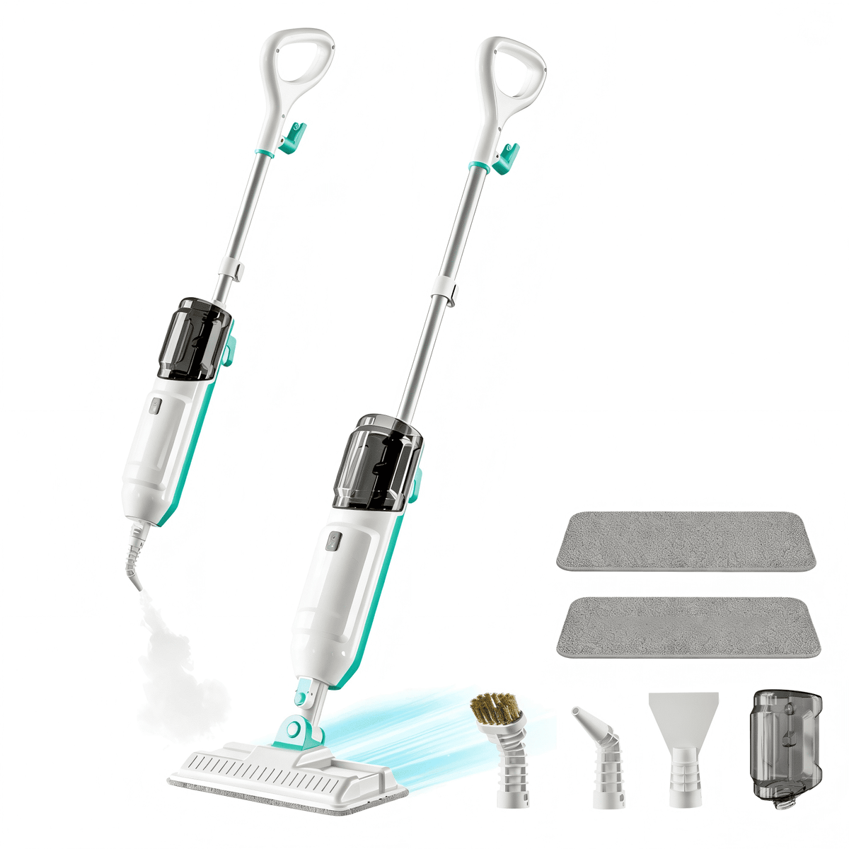 PrettyCare Steam Mop, 10 in 1 Floor Cleaning, Detachable Steam Mop for Tile and Hardwood, Handheld Domestic Steam Cleaner